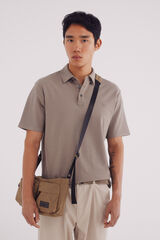 Springfield Polo piqu&eacute; look vestido slim fit caf&eacute;