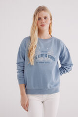 Springfield Sudadera gr&aacute;fica azul