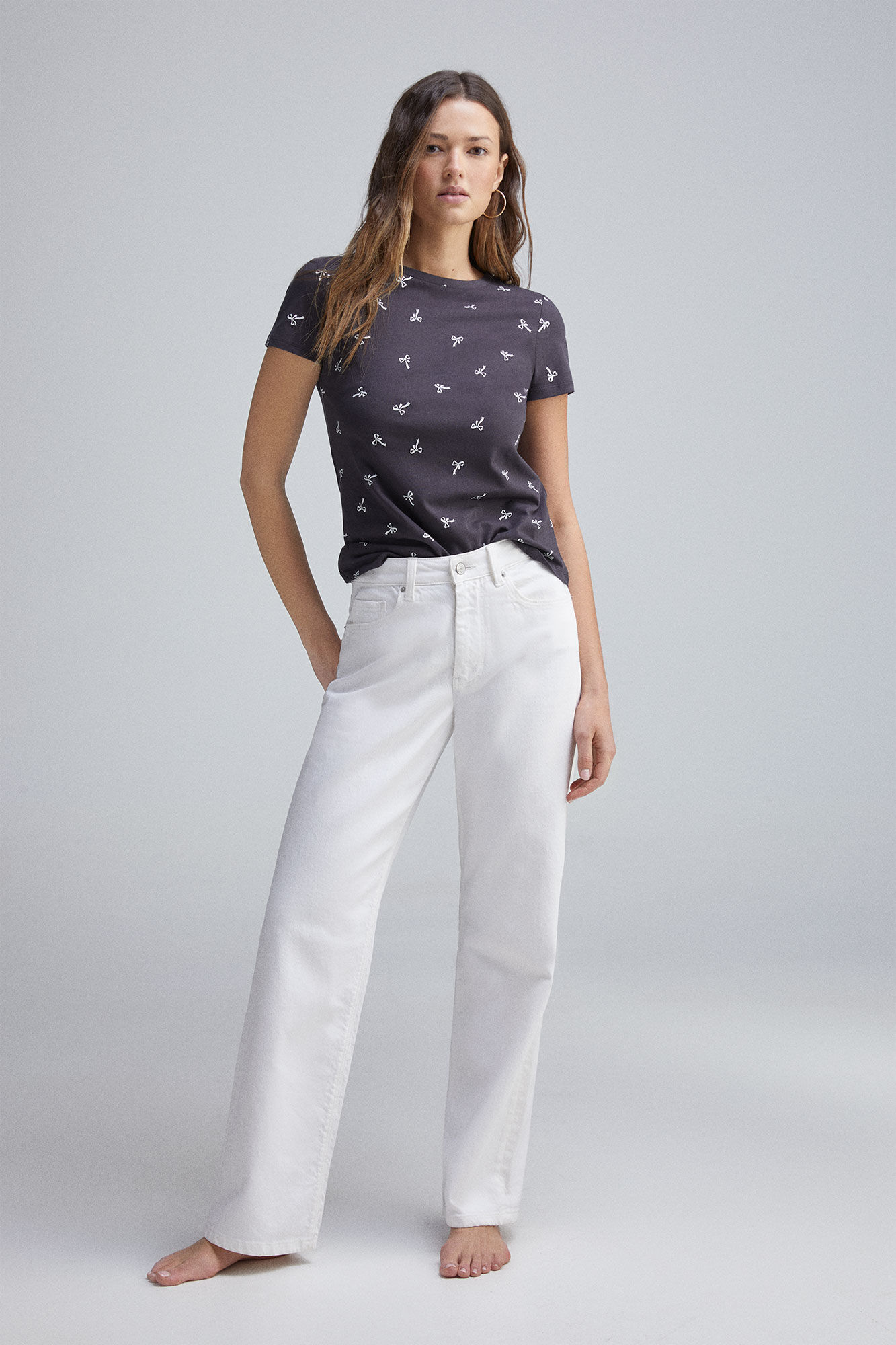 Springfield Playera estampada gris