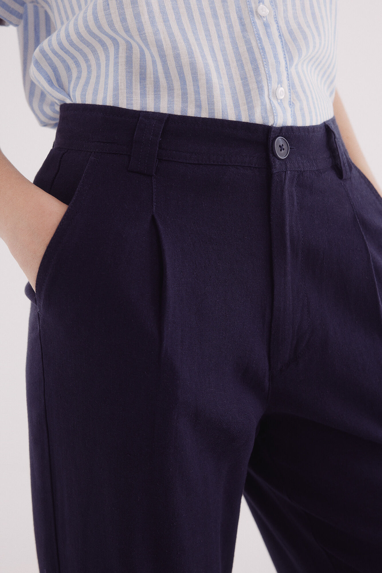 Springfield Pantal&oacute;n b&aacute;sico lino