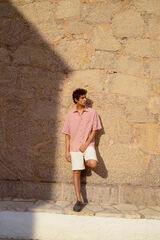 Springfield Bermudas denim blancas lavado regular fit blanco