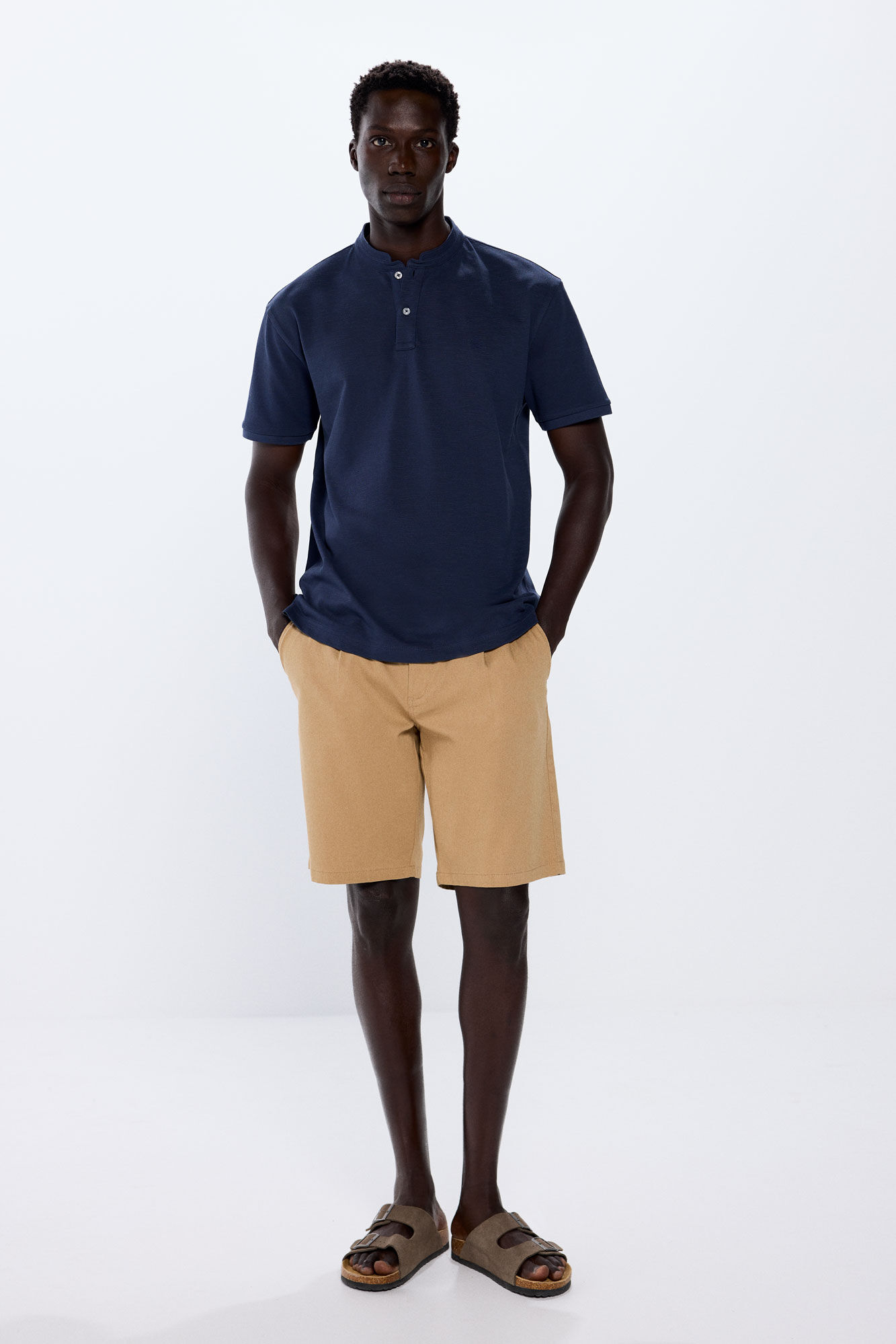 Springfield Polo piqu&eacute; cuello mao azul