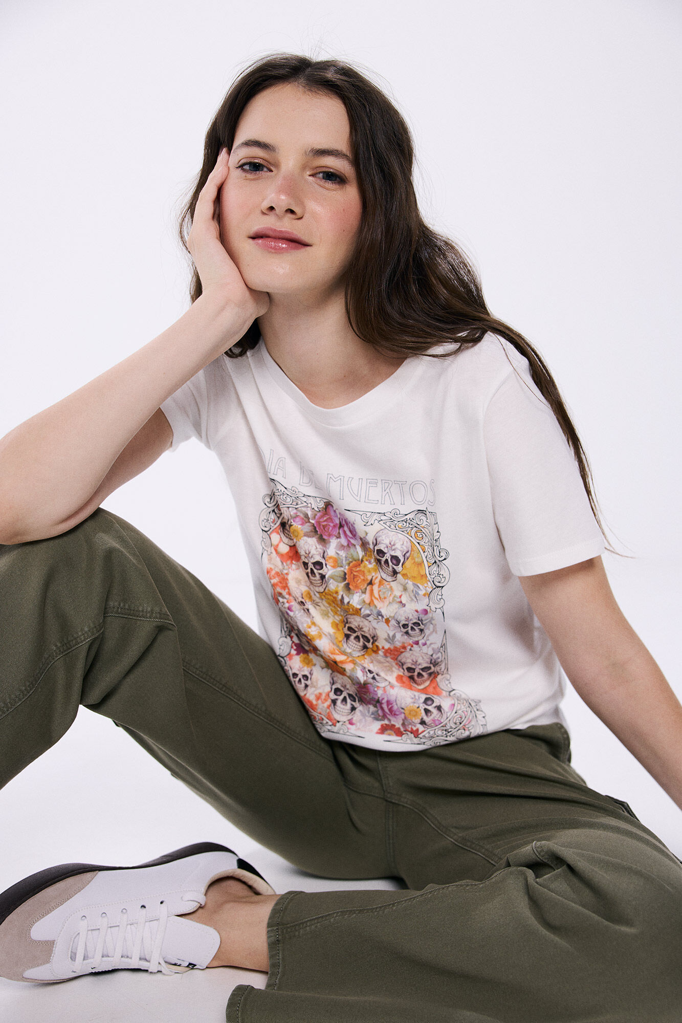 Springfield Playera gr&aacute;fica "D&iacute;a de muertos"