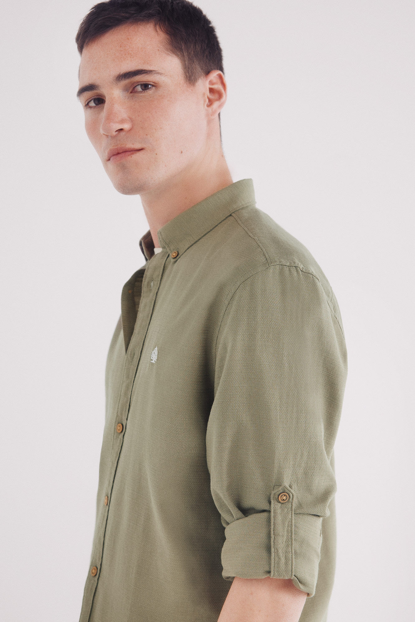Springfield Playera algod&oacute;n slub kaki