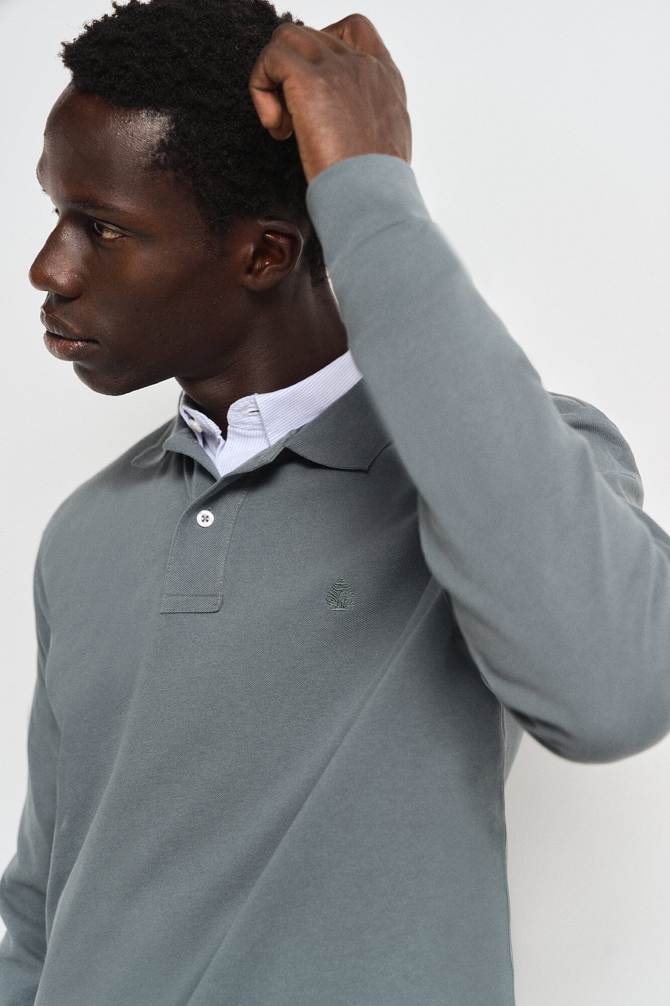 Springfield Polo  b&aacute;sico manga larga Springfrield verde