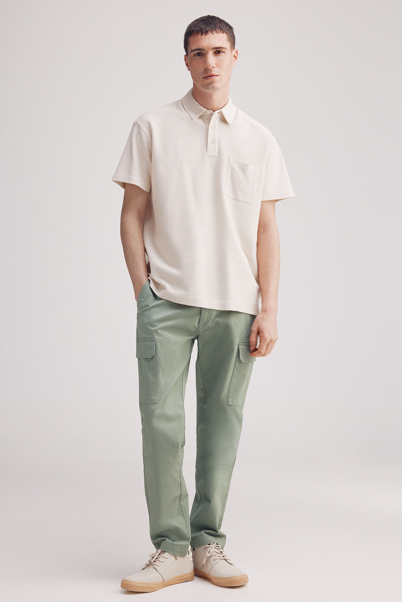Springfield Polo estructura bolsillo regular fit blanco