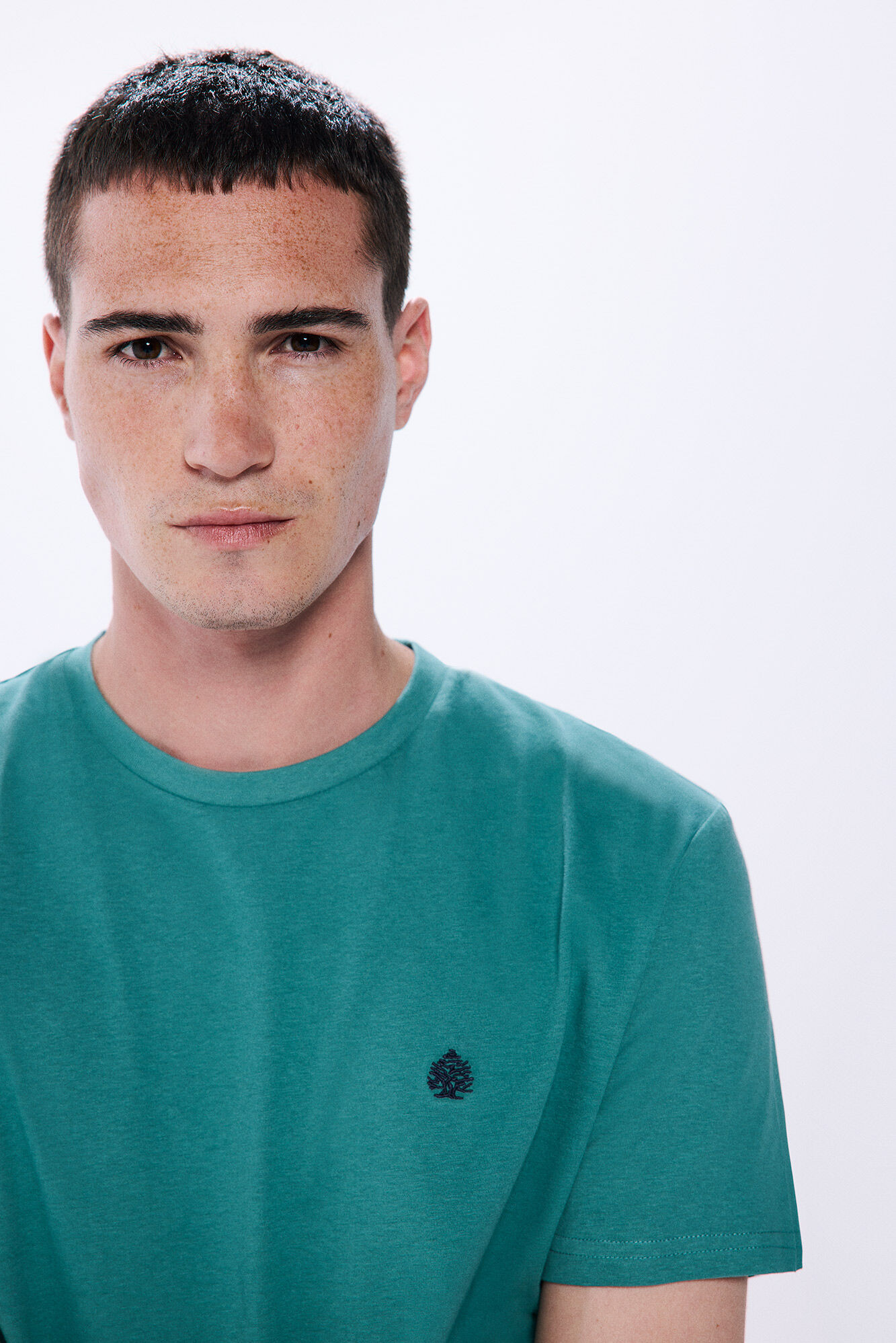 Springfield Playera b&aacute;sica cuello redondo verde