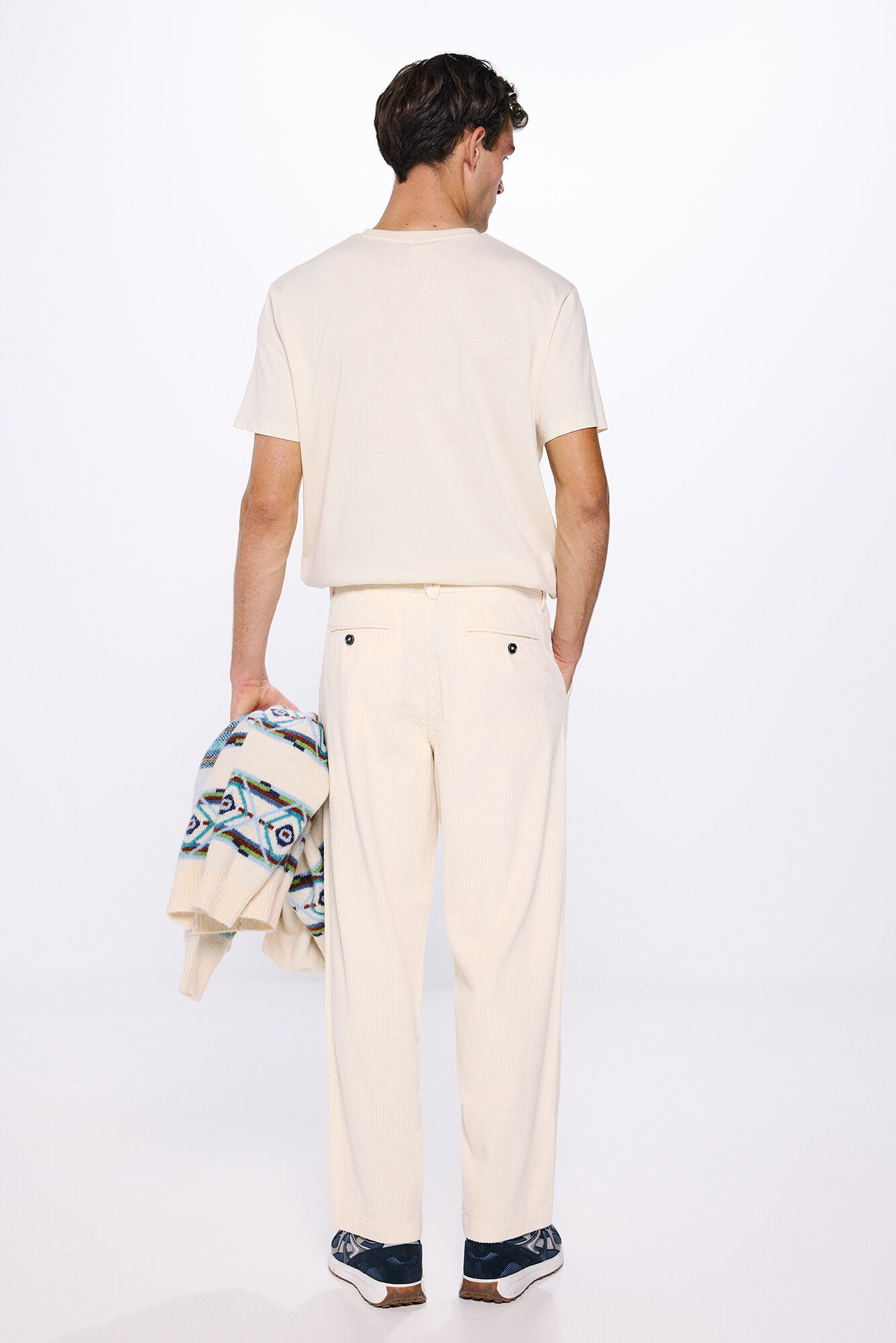 Springfield Pantal&oacute;n pana recto marfil