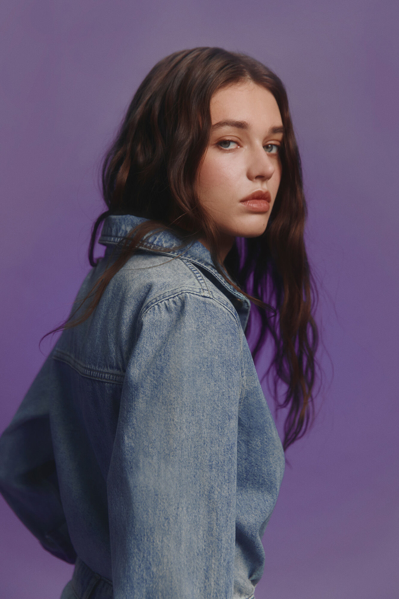 Springfield Jumpsuit denim largo azul