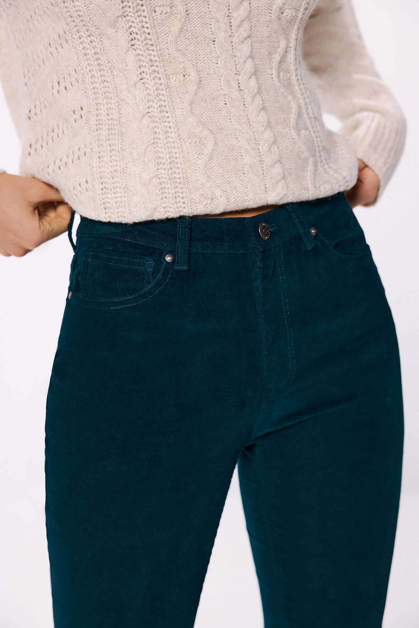 Springfield Pantal&oacute;n pana kick flare verde