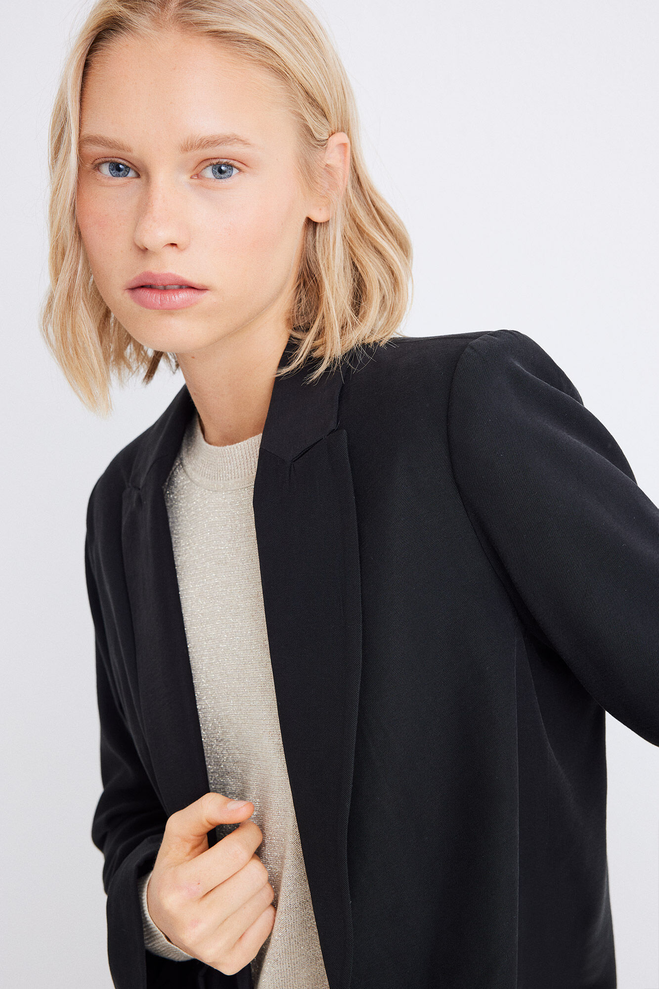 Springfield Blazer fluido negro