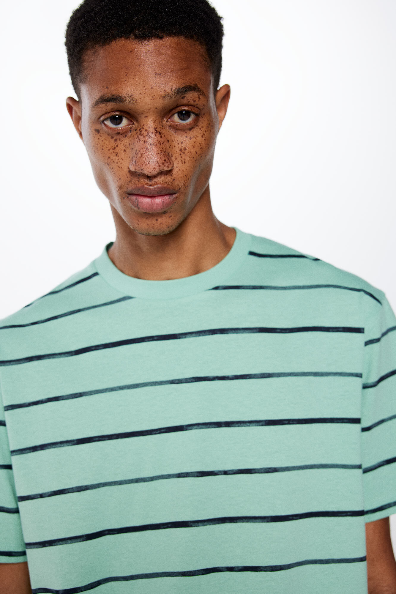 Springfield Playera rayas acuarela verde