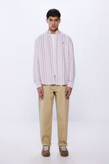 Springfield Camisa oxford rayas rojo