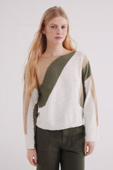 Springfield Su&eacute;ter color block beige