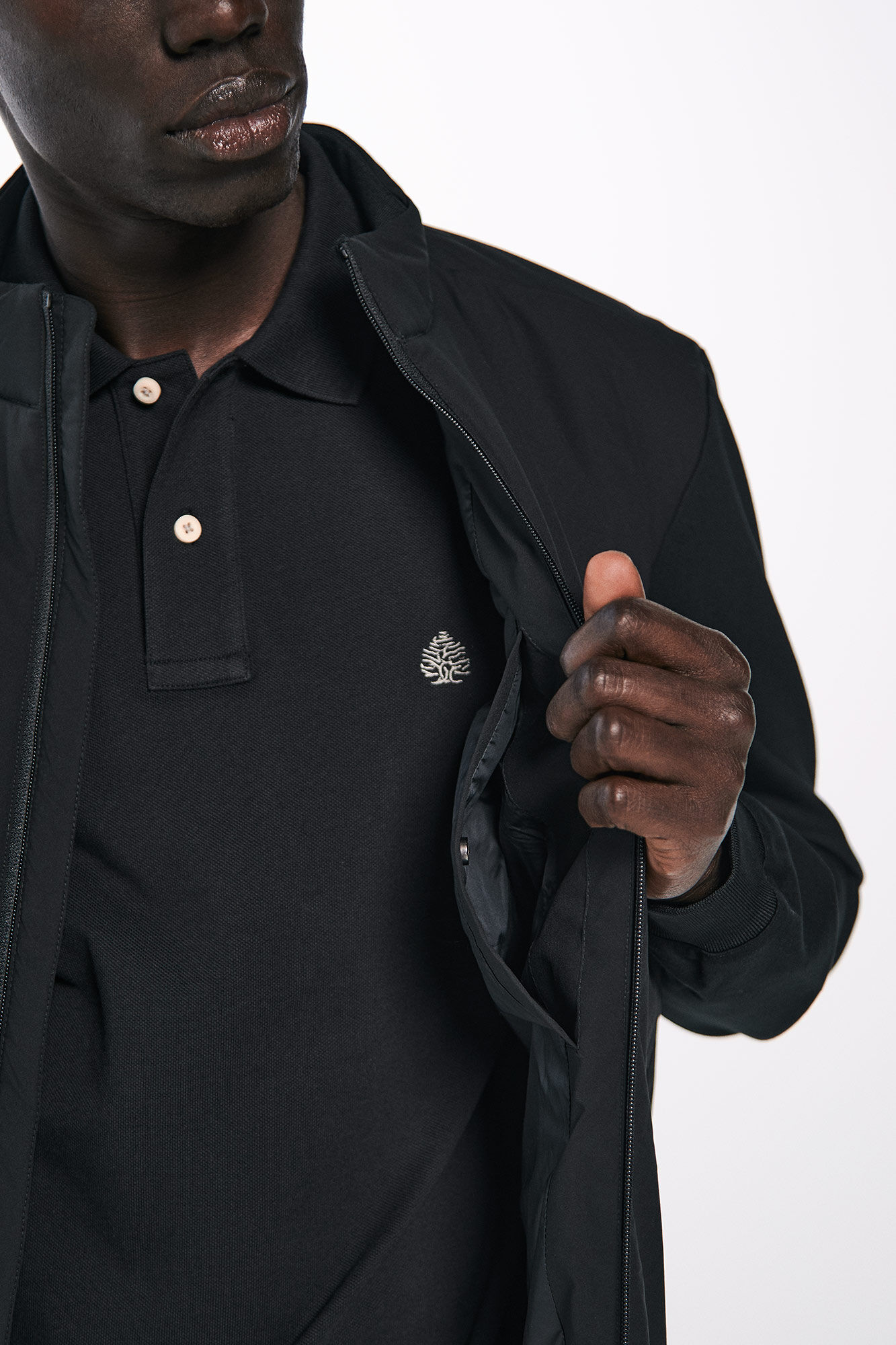 Springfield Chamarra acolchada combinada negro