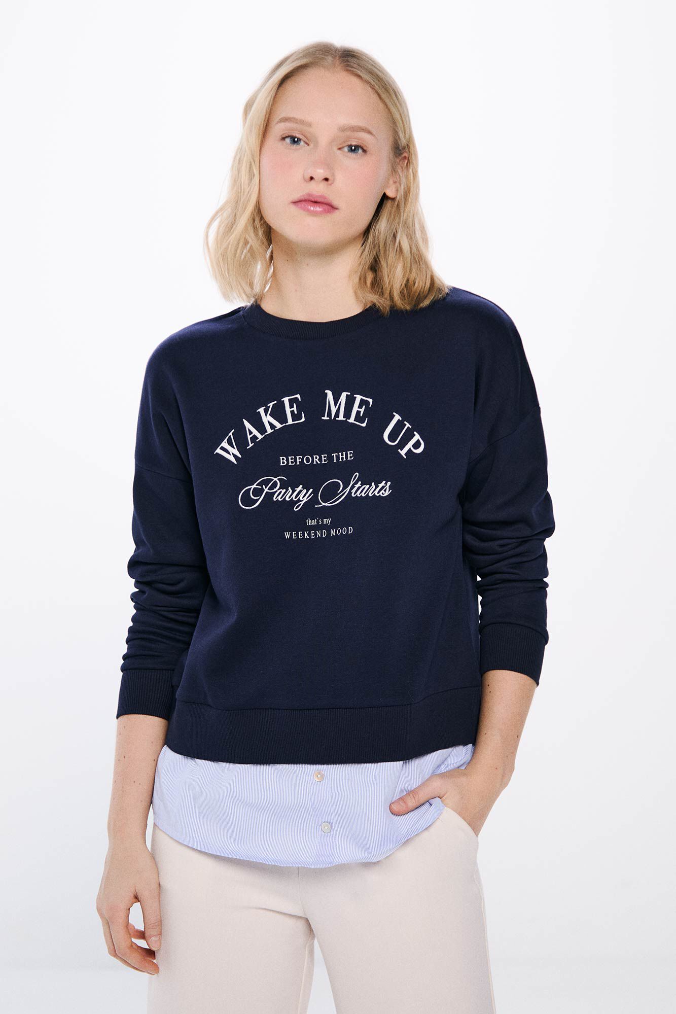 Springfield Sudadera texto bordado combinada