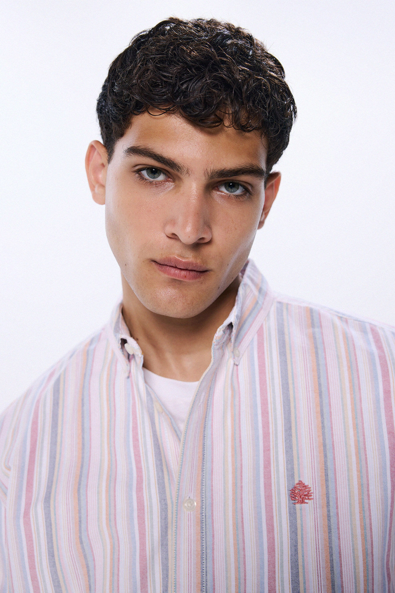 Springfield Camisa oxford rayas rojo