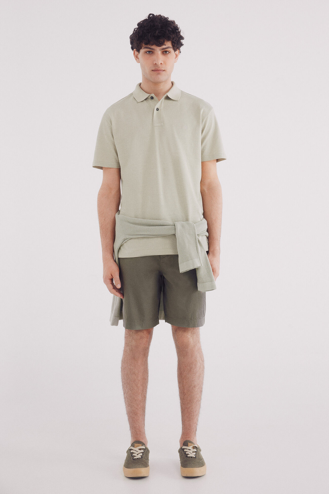 Springfield Polo piqu&eacute; fantas&iacute;a color regular fit kaki