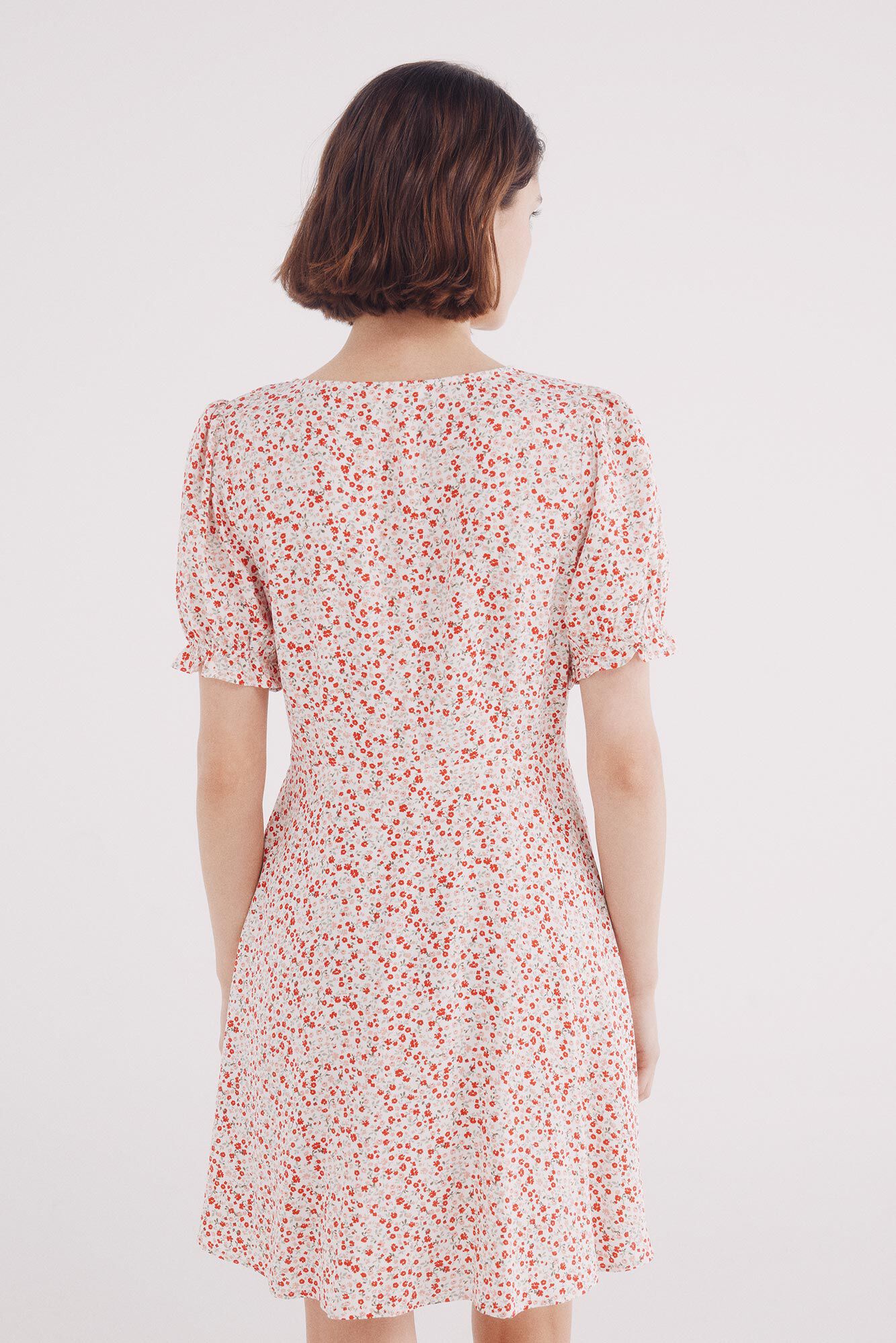 Springfield Vestido corto estampado blanco