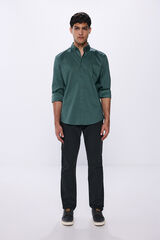 Springfield Camisa vestir popel&iacute;n verde