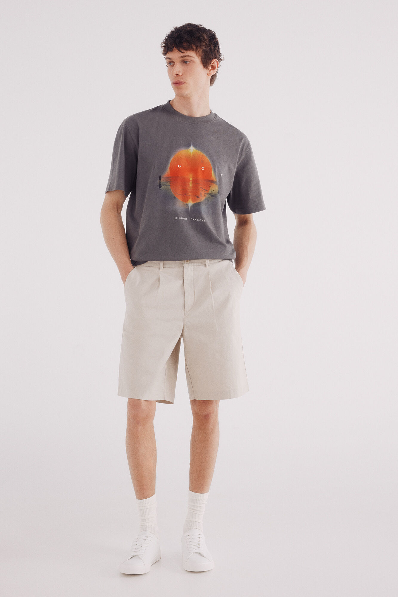 Springfield Playera Imagine Dragons gris