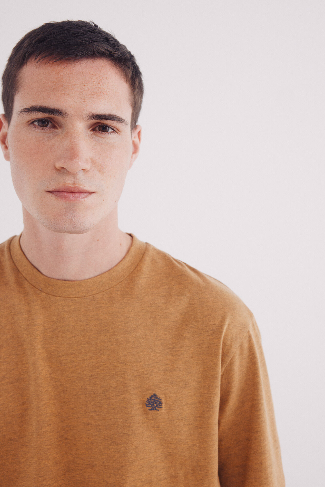 Springfield Playera melange b&aacute;sica amarillo