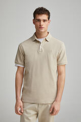 Springfield Polo piqu&eacute; contraste tapeta slim fit caf&eacute;