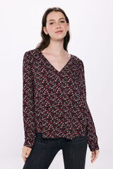 Springfield Blusa fluida lurex rojo