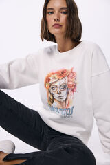 Springfield Sudadera "D&iacute;a de muertos" blanco