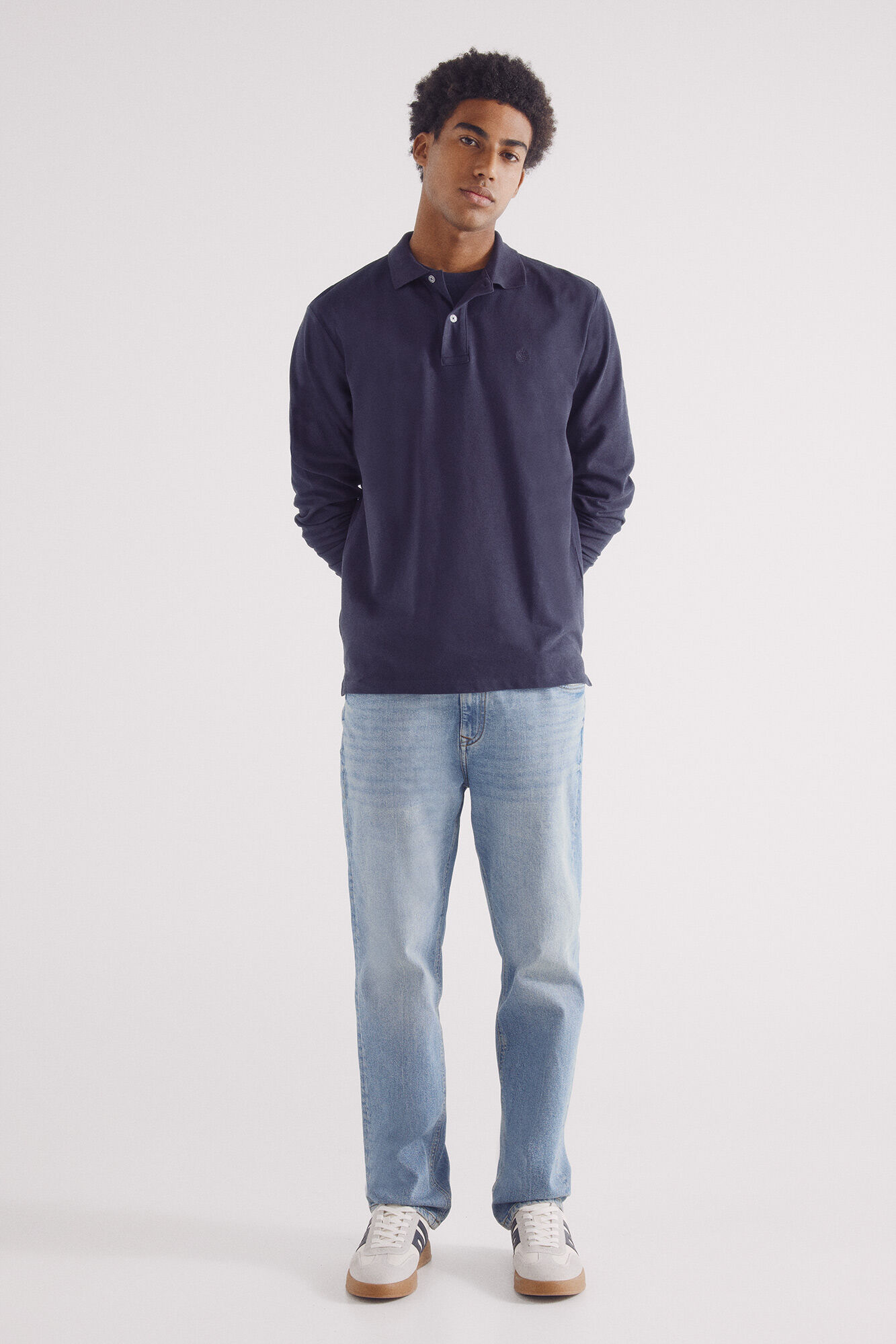 Springfield Polo piqu&eacute;  manga larga azul