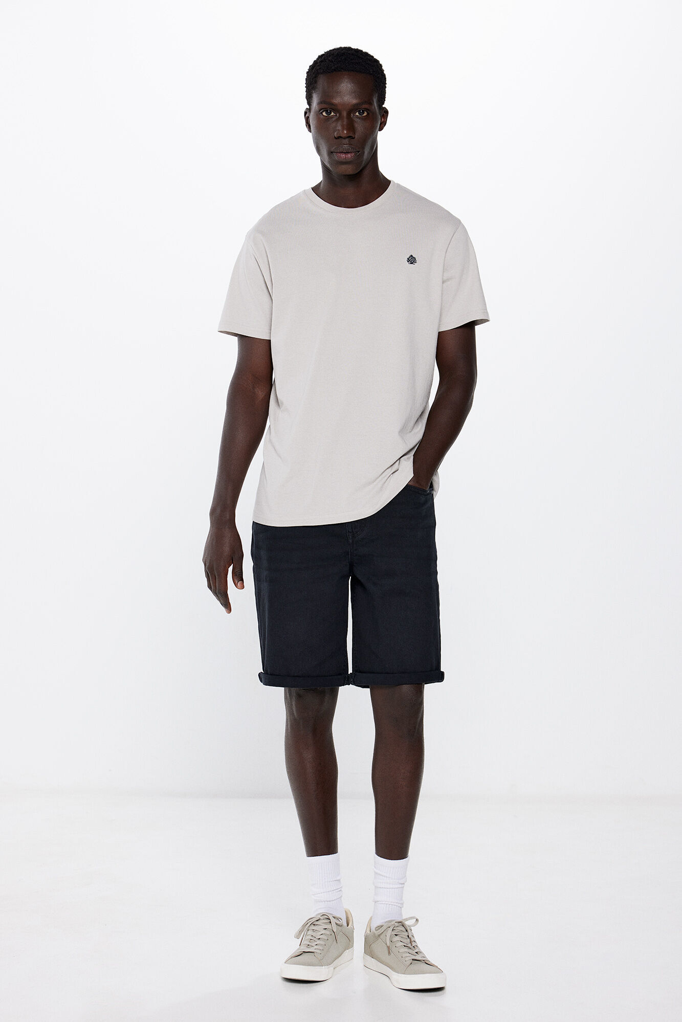 Springfield Bermuda denim b&aacute;sica negra