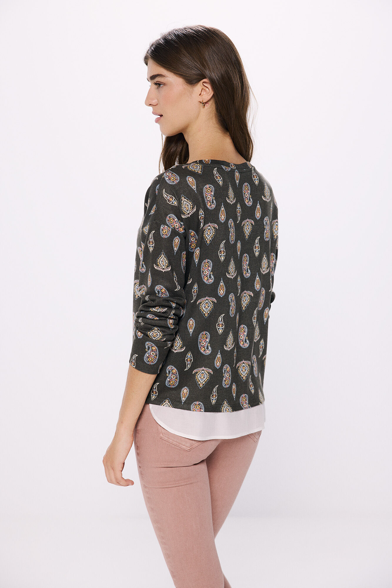 Springfield Playera combinada estampada verde