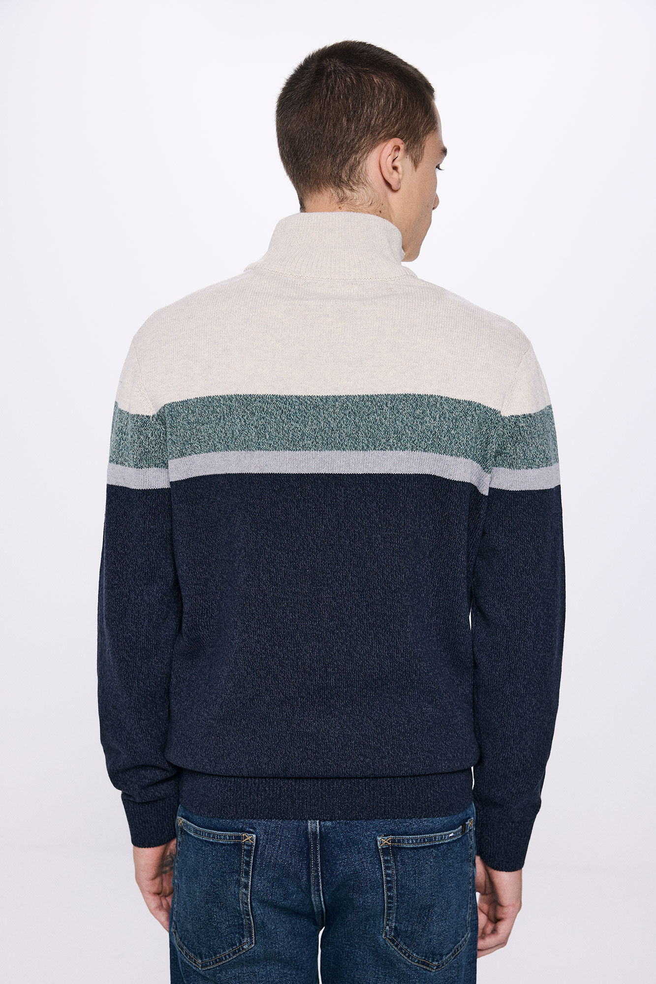 Springfield Su&eacute;ter cremallera bloque color marino