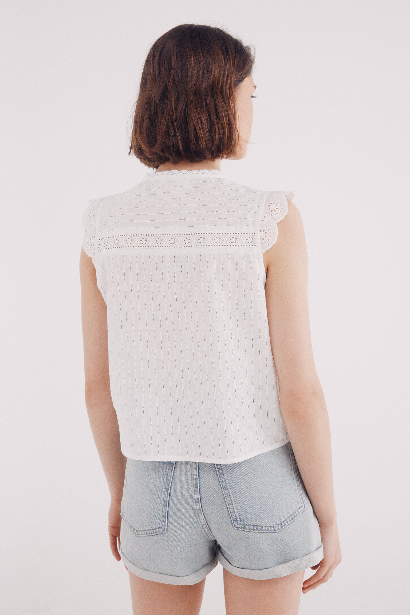 Springfield Blusa lazos blanco