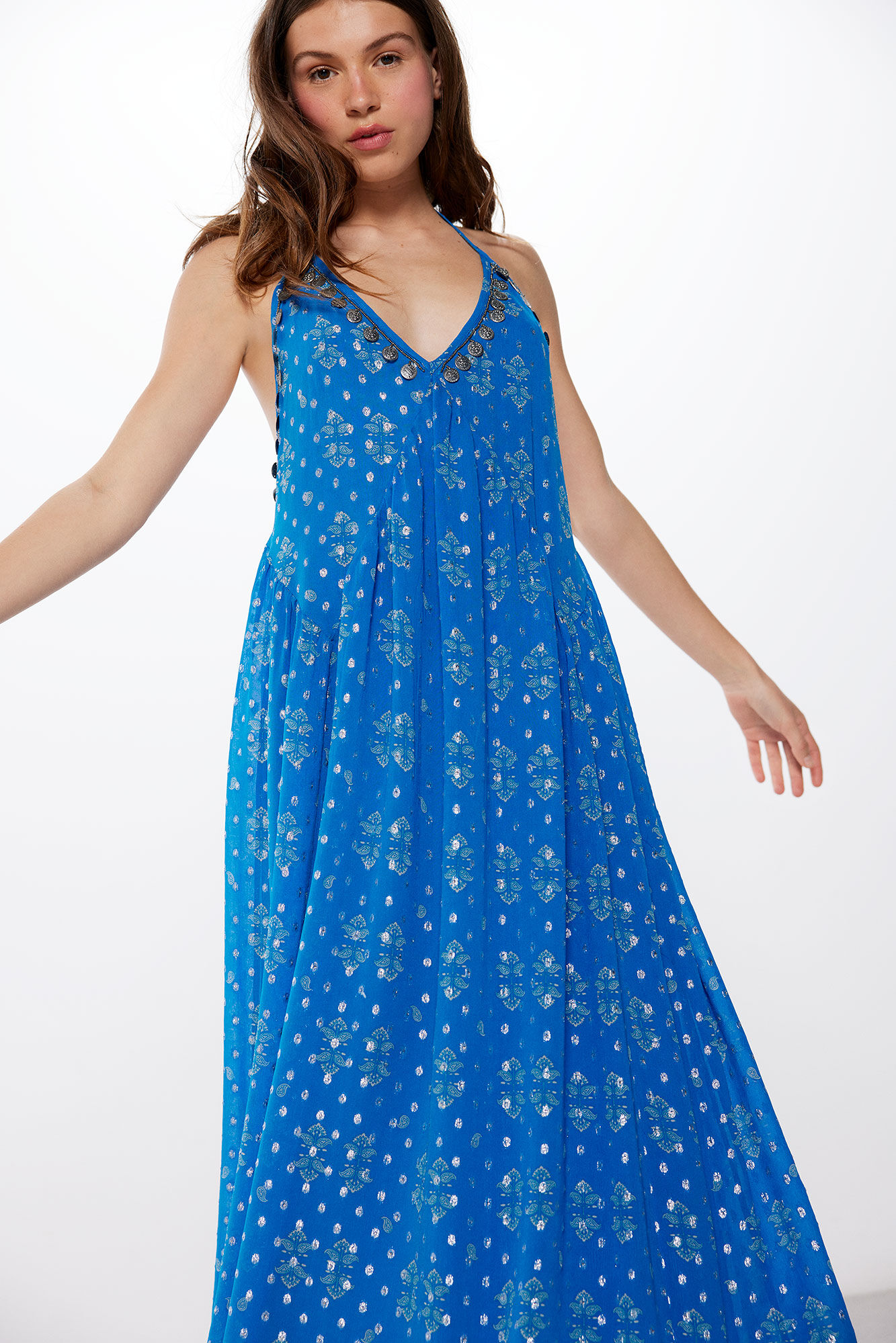 High Spirits Vestido Oquidea  azul tinta