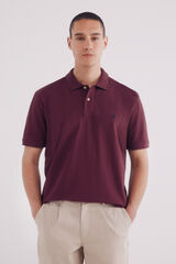 Springfield Polo piqu&eacute; b&aacute;sico regular fit p&uacute;rpura
