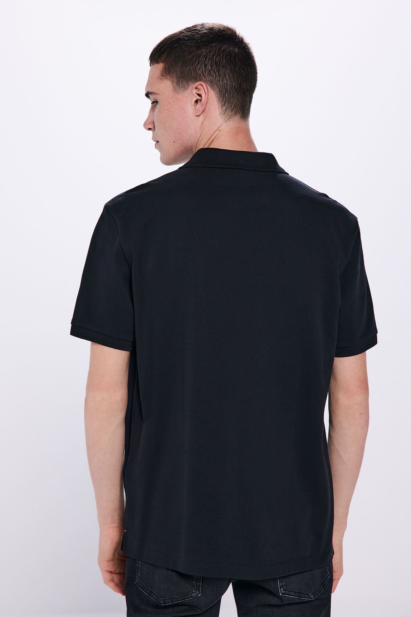 Springfield Polo piqu&eacute; basico regular fit negro