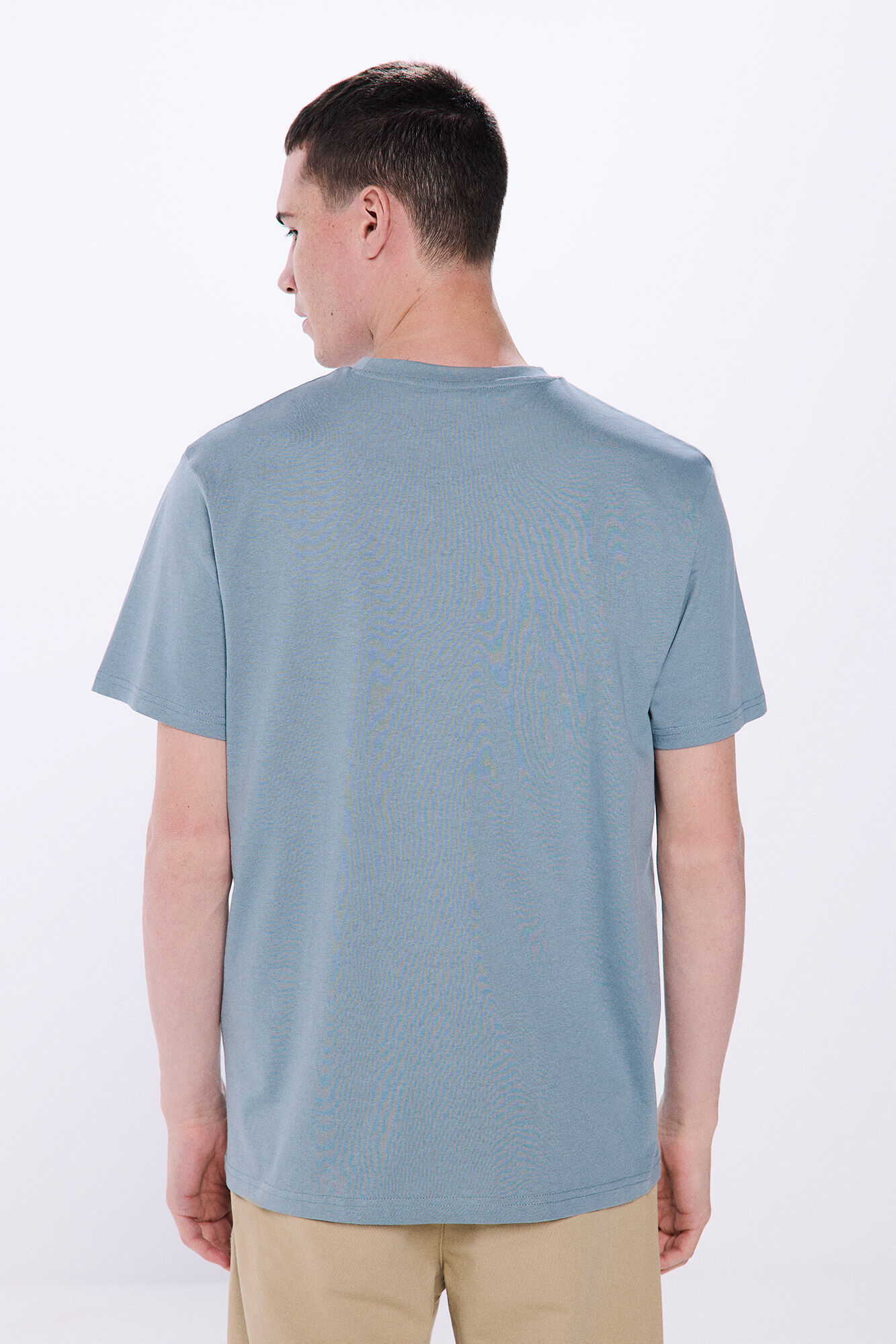 Springfield Playera b&aacute;sica cuello redondo azul