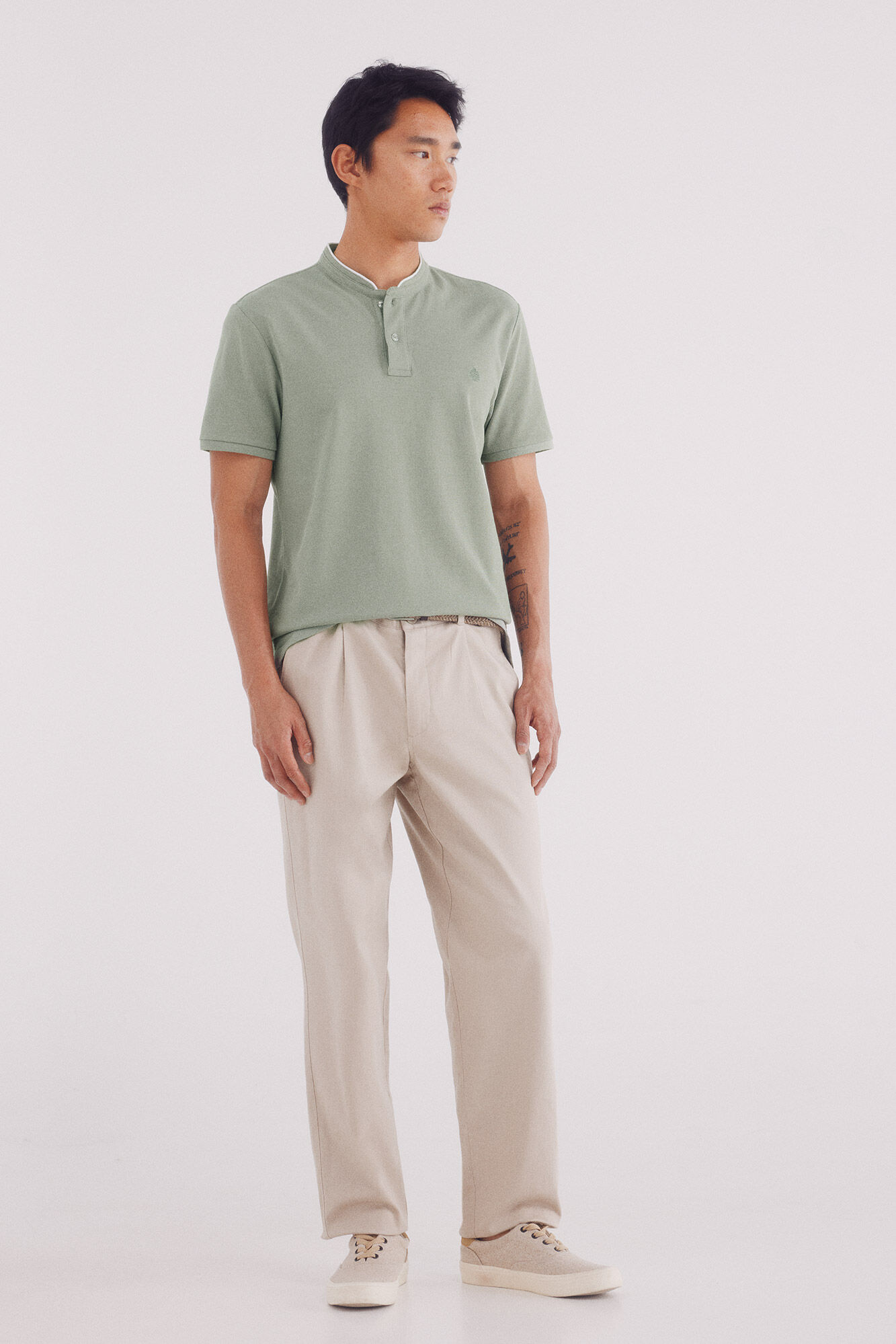 Springfield Polo piqu&eacute; mao oxford slim fit