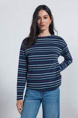 Springfield Playera rayas botones hombro marino