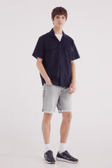 Springfield Bermuda en knit denim  gris