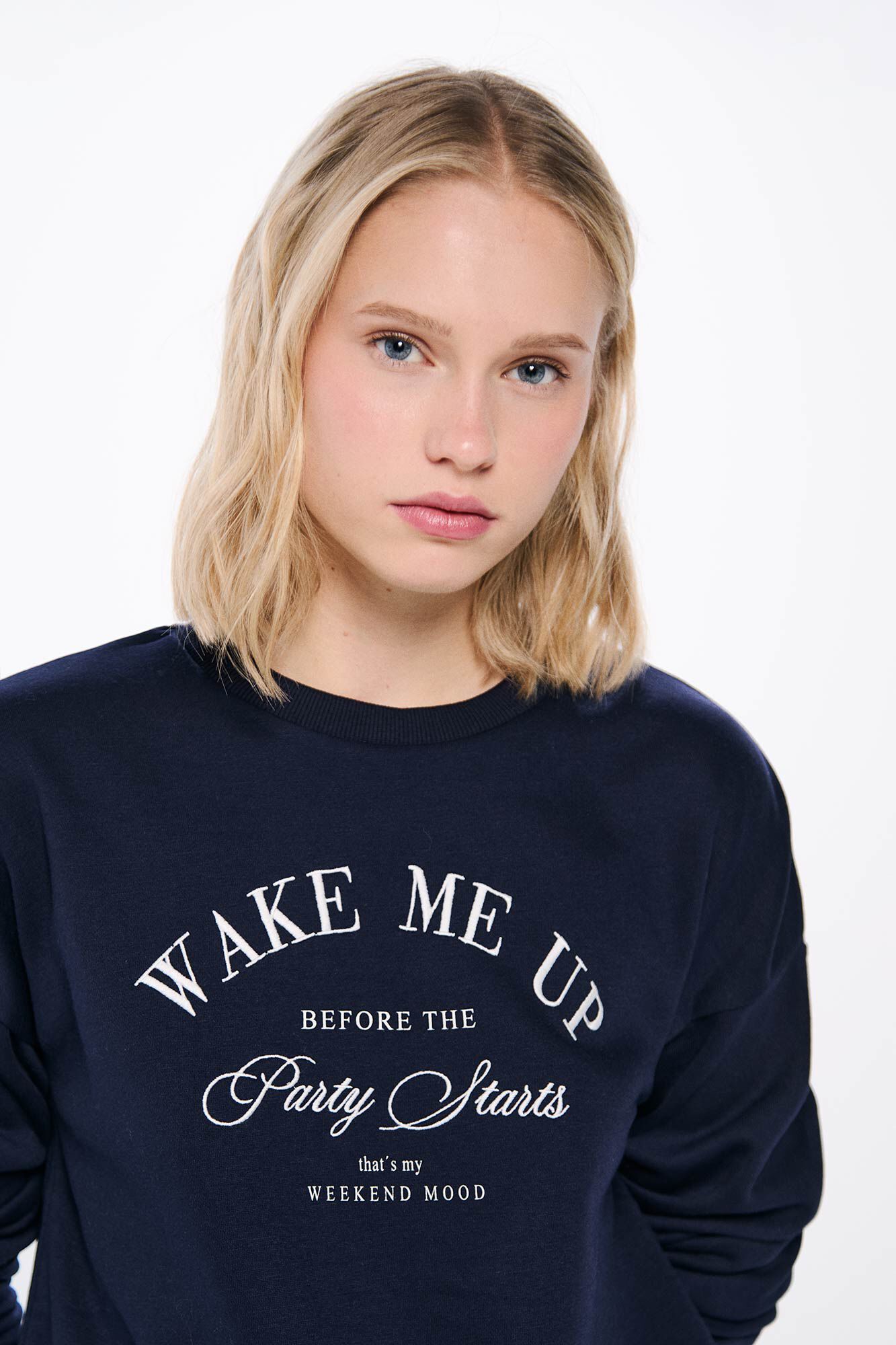 Springfield Sudadera texto bordado combinada