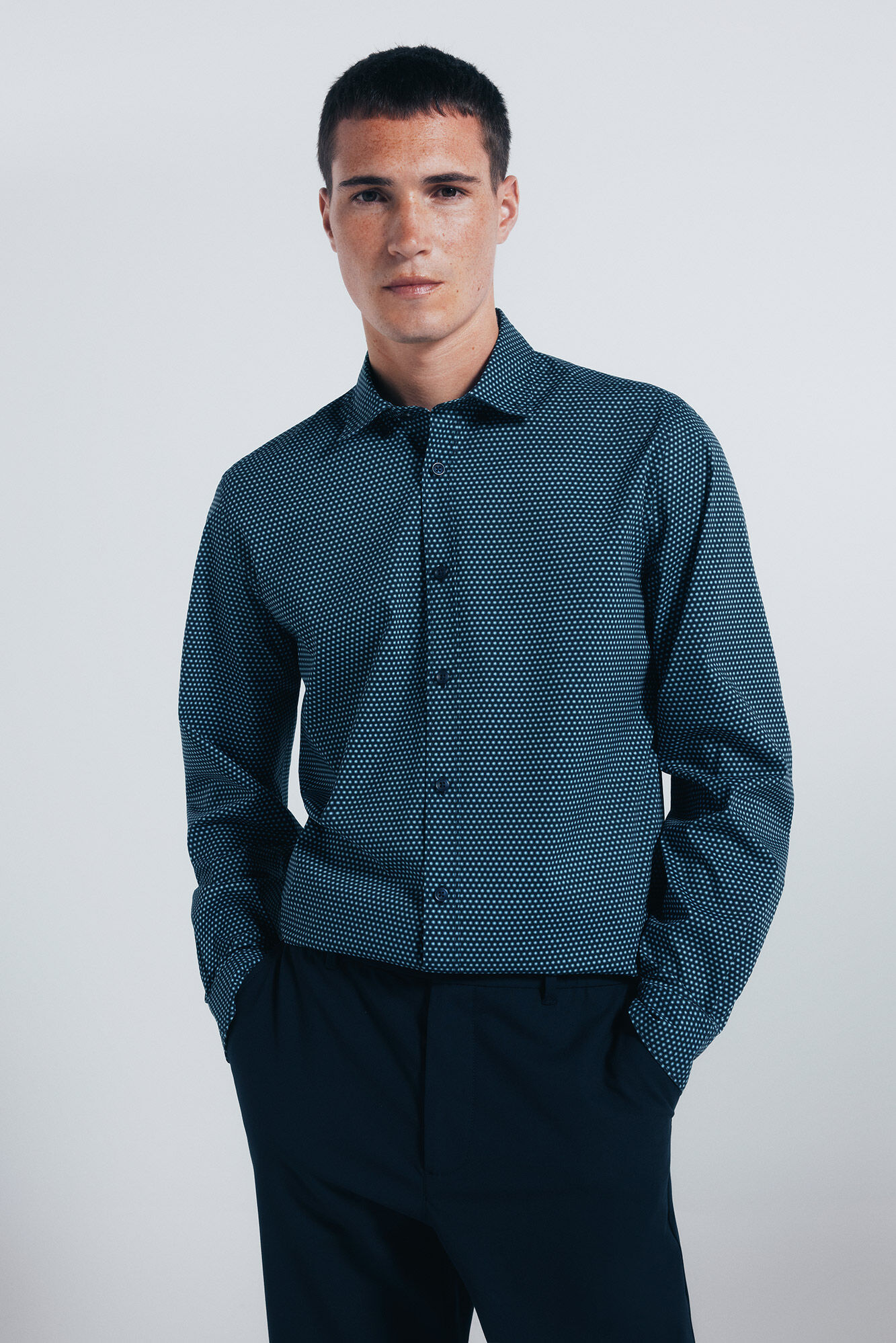 Springfield Camisa de popel&iacute;n con estampado