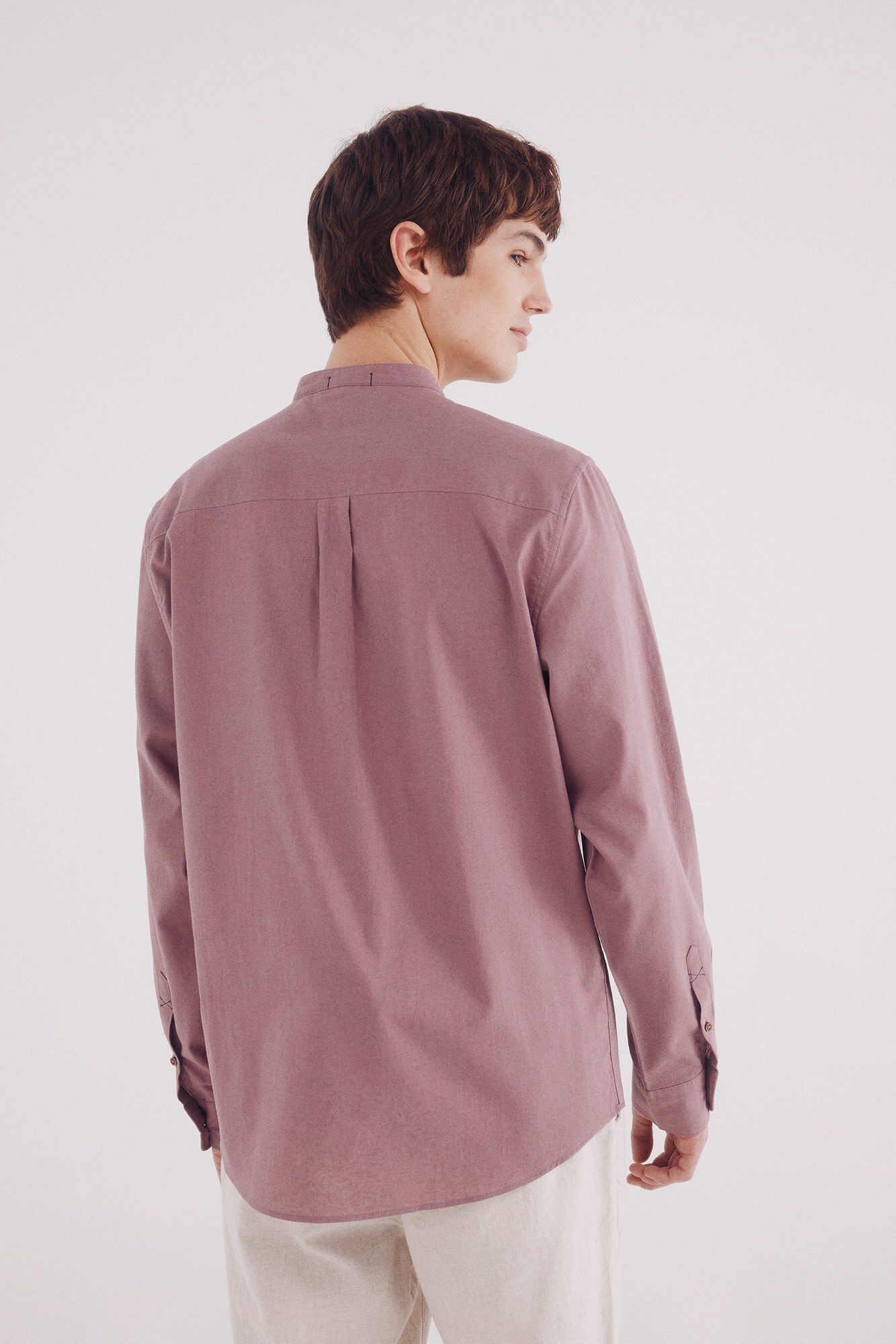 Springfield Camisa mao lino fucsia