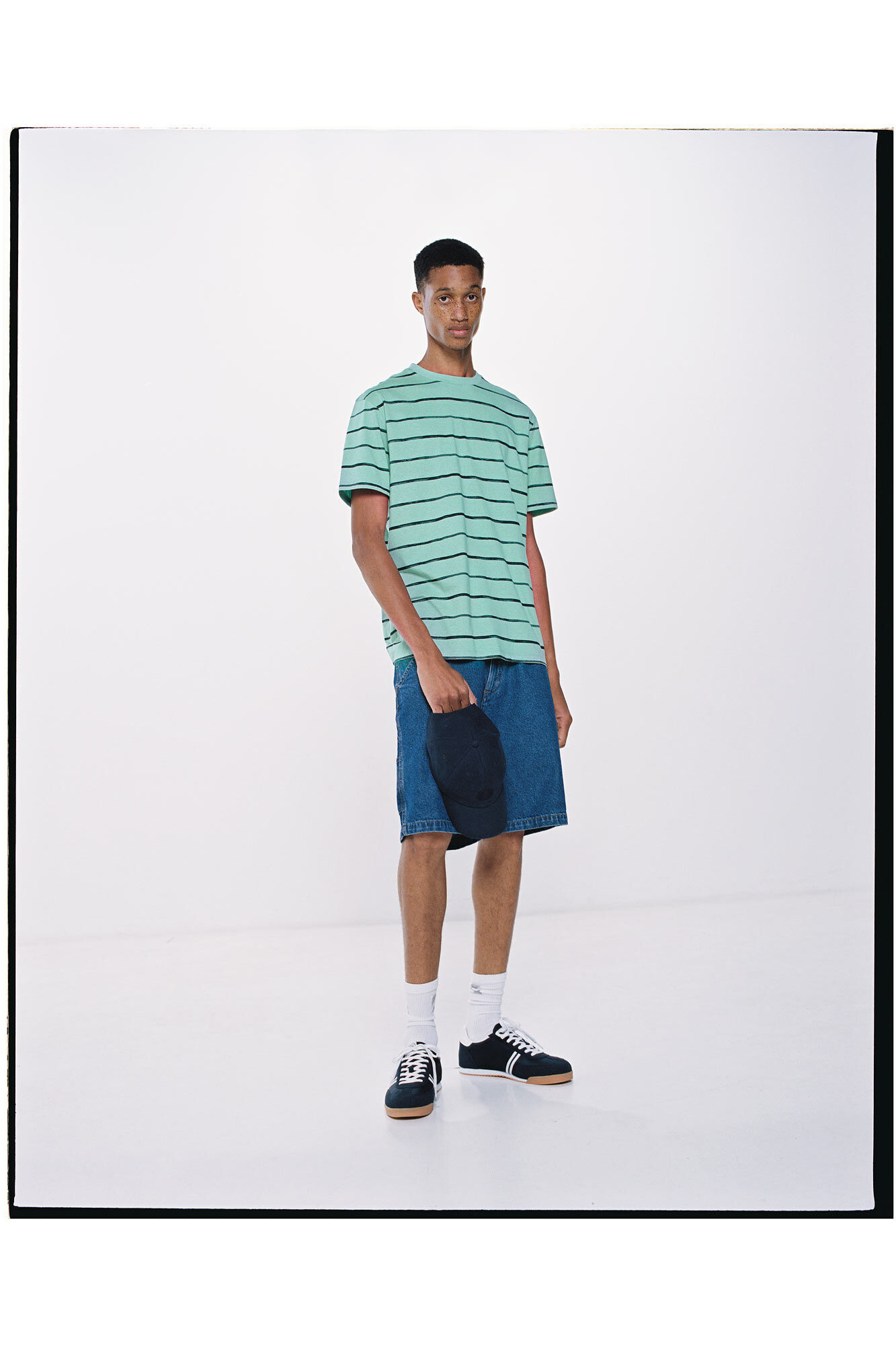 Springfield Playera rayas acuarela verde