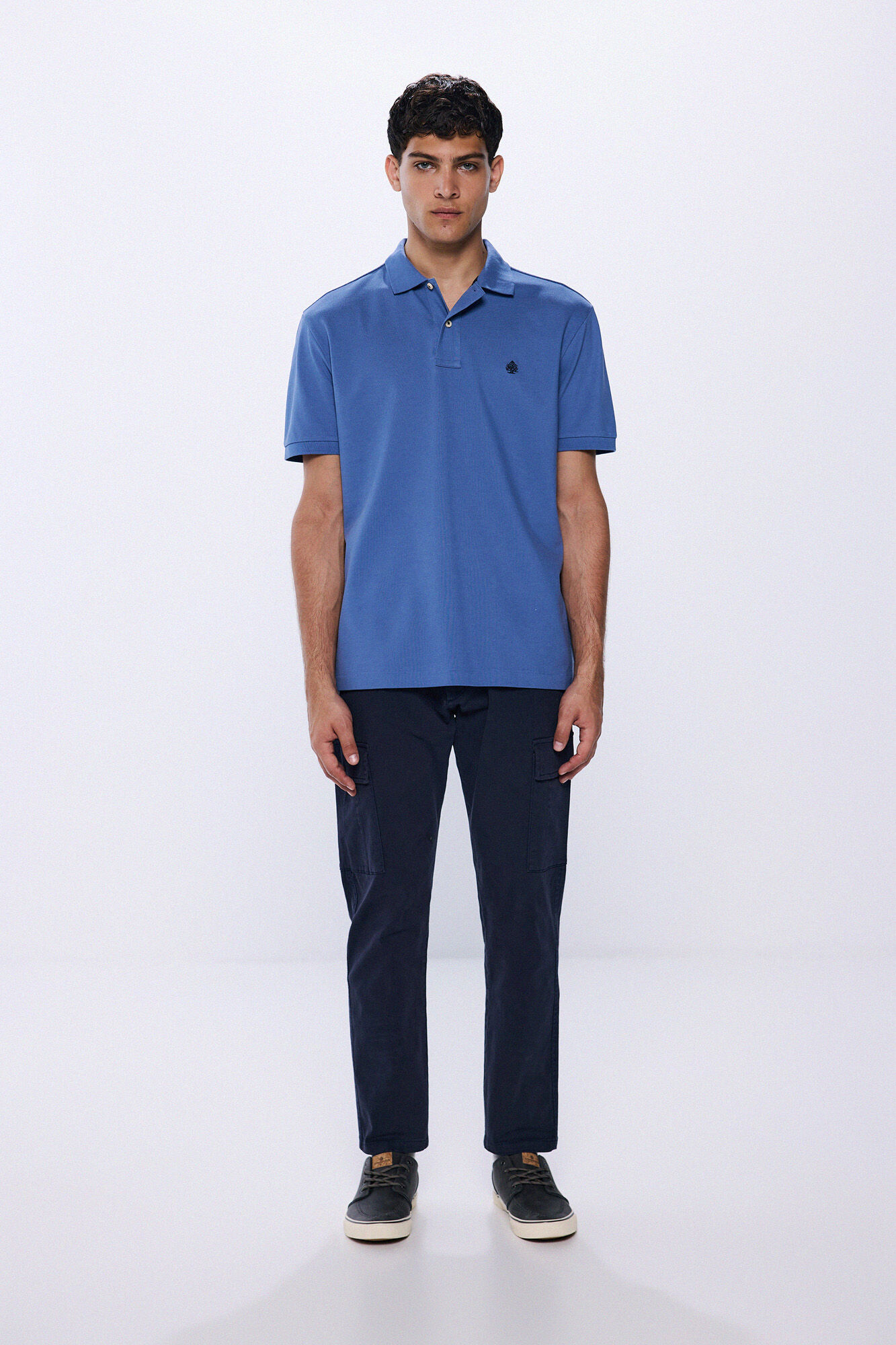 Springfield Polo piqu&eacute; basico regular fit azul tinta