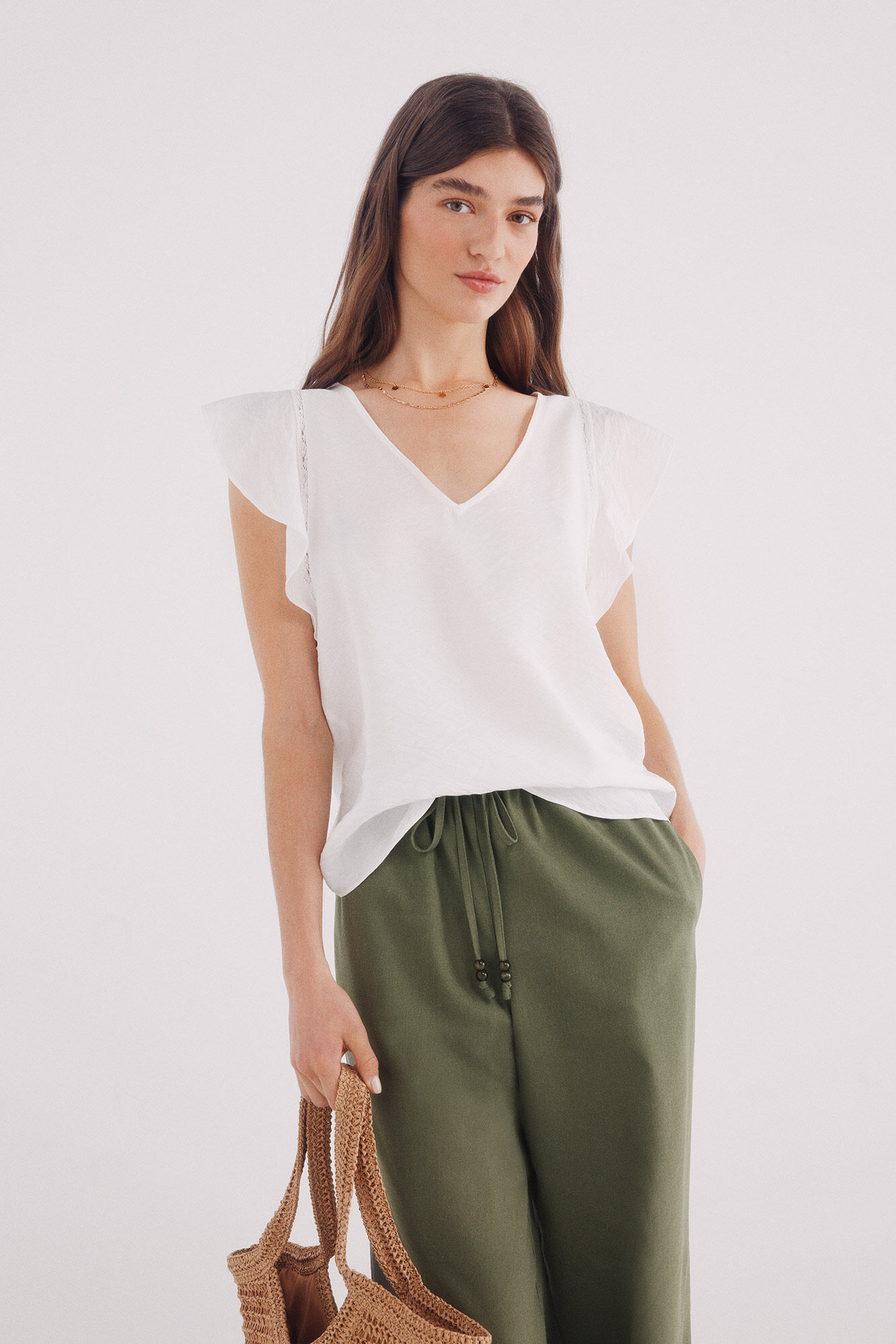 Springfield Blusa volantes