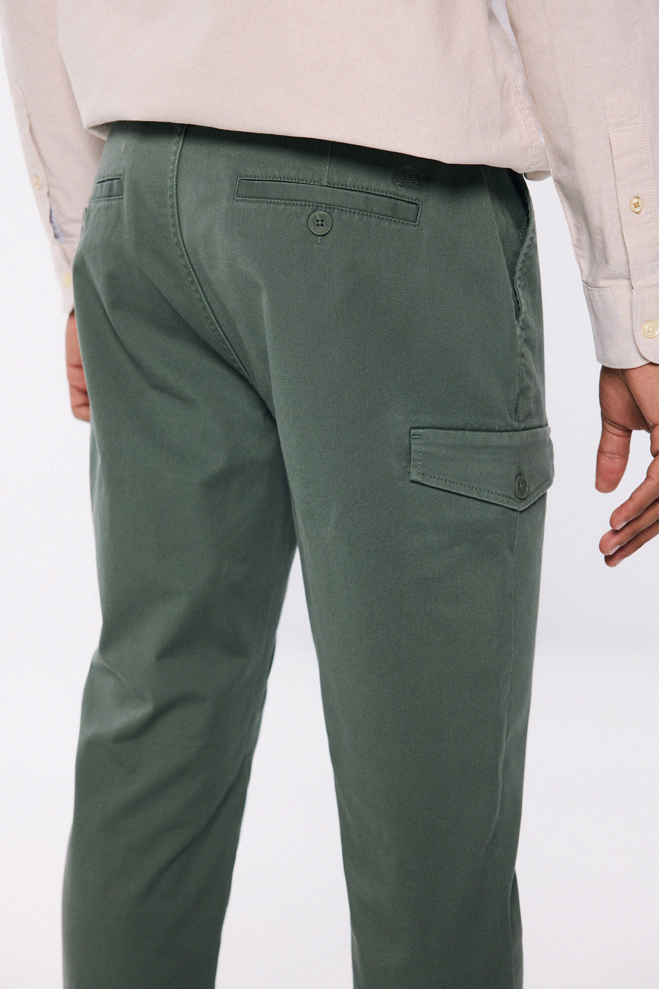 Springfield Pantal&oacute;n cargo confort slim fit verde