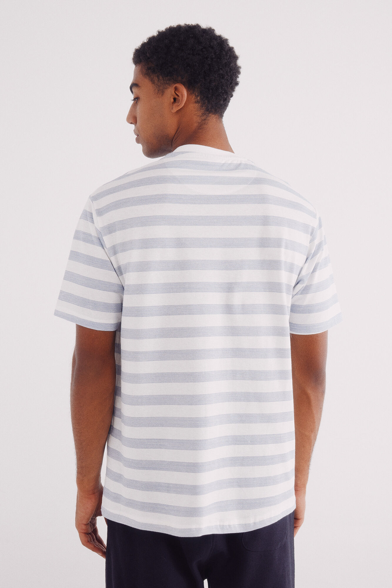 Springfield Playera microrraya azul tinta