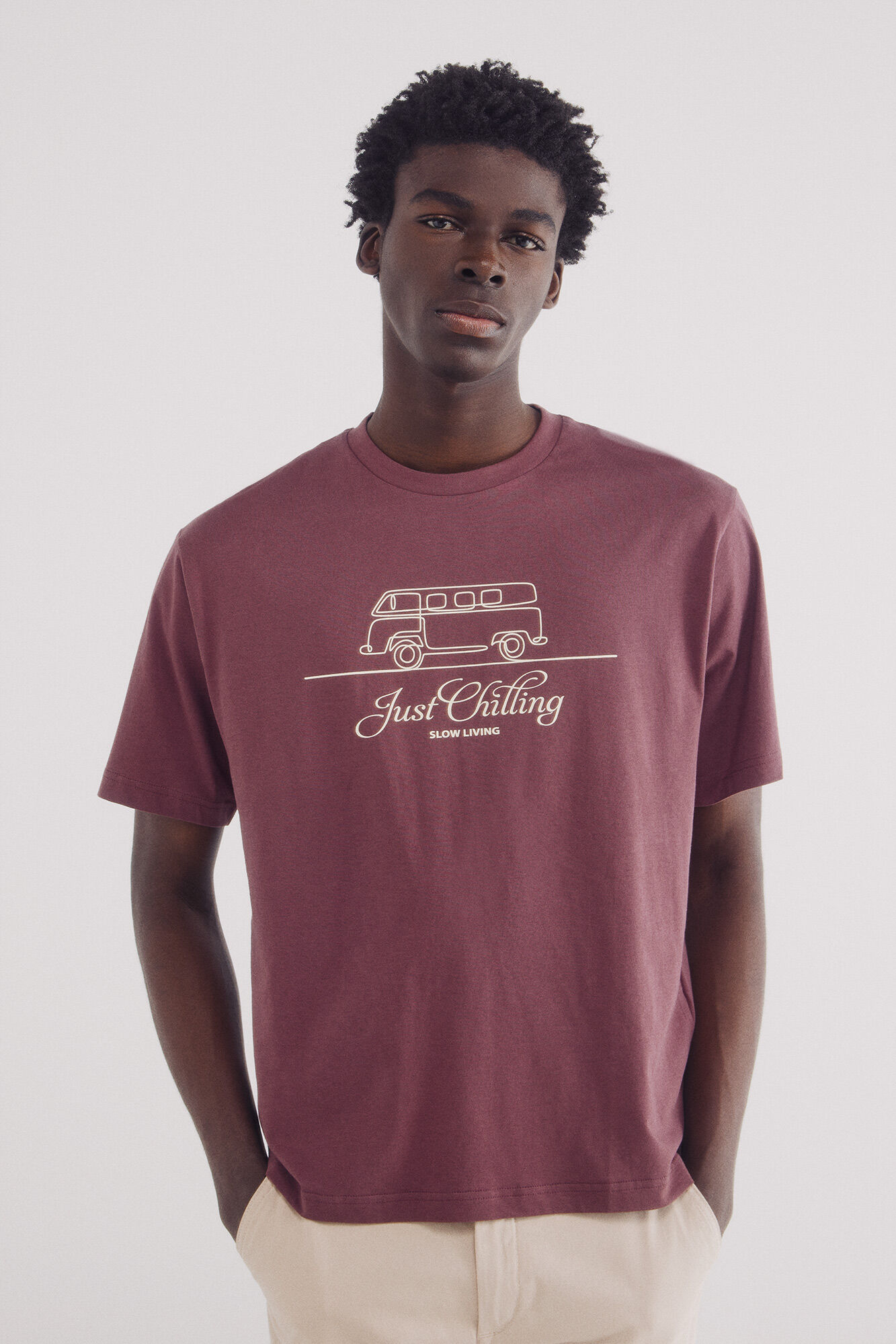 Springfield Playera just chilling p&uacute;rpura